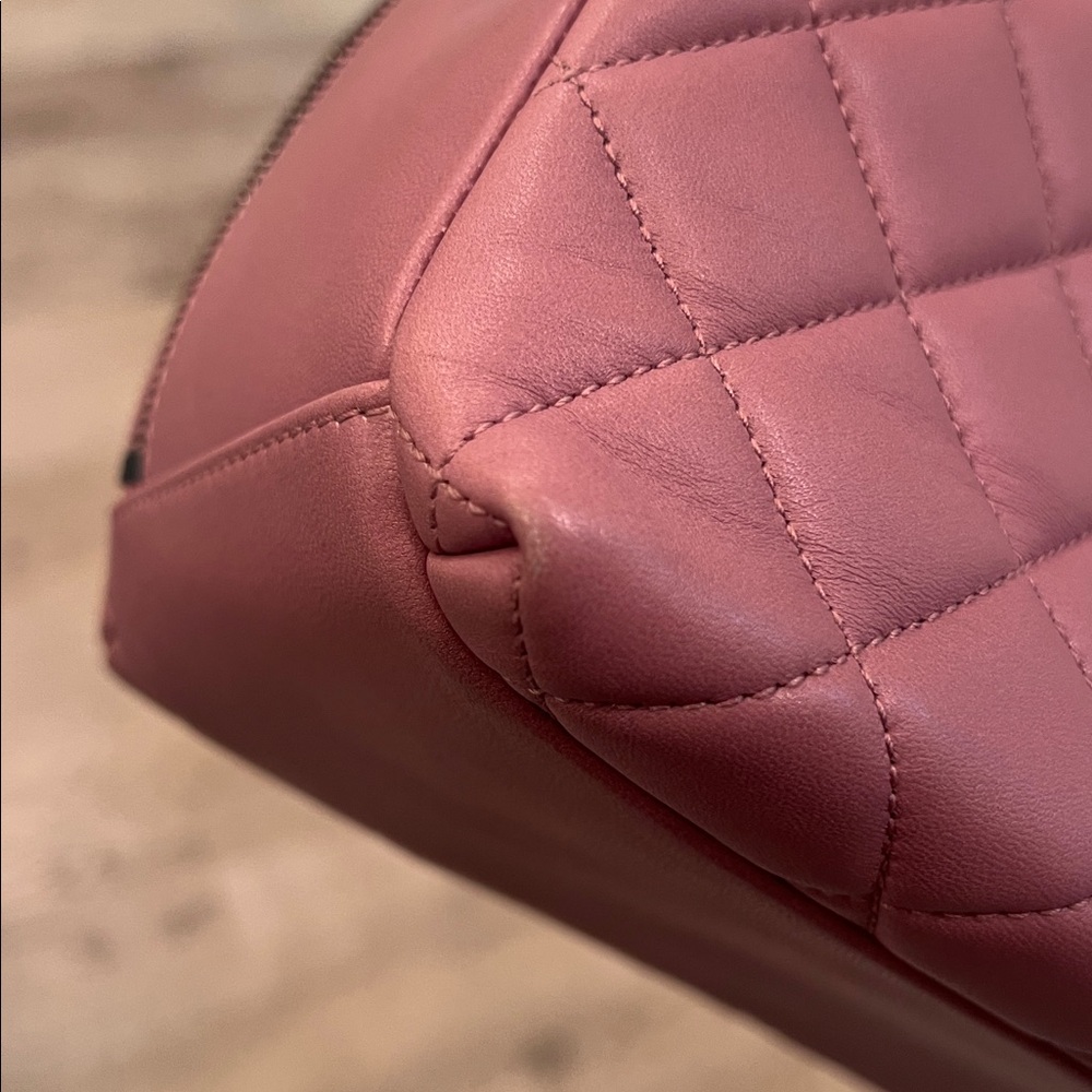 Chanel Trendy CC Top Handle Bowling Bag Quilted Medium Mauve Pink Lilac - Picture 10 of 17